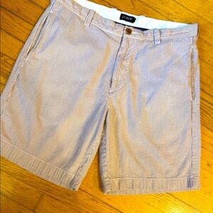 🌴VINTAGE J. CREW SEAR-SUCKER STRIPED SHORTS - MENS 34🌴